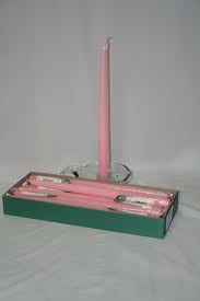 CANDLES 12" TAPER PINK 12/BOX 